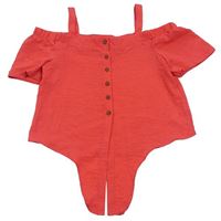 Jahodová crop halenka s volnými rameny PRIMARK