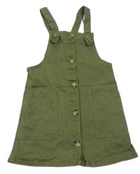Khaki riflové propínací šaty Denim Co. 