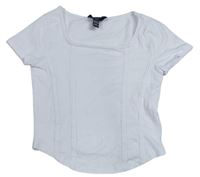 Bílé crop tričko New Look
