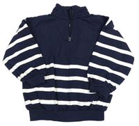 Tmavomodro-bílá oversize mikina s pruhy George