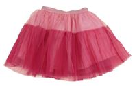 Malinovo-růžová plisovaná tylová sukně se třpytivým pasem H&M