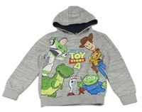 Šedo-bílá melírovaná mikina s Toy Story a kapucí PRIMARK
