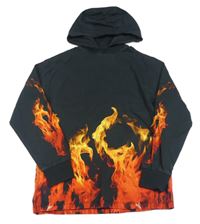 Černošedé mikinotriko s plameny a kapucí zn. Next