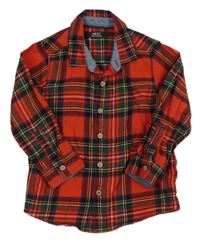 Červeno-kostkovaná košile Next