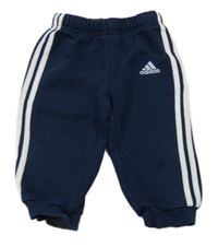 Tmavomodro-bílé tepláky Adidas