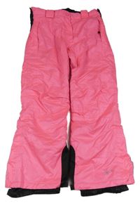 Neonově růžovo-černé šusťákové funkční zimní oteplovačky crivit