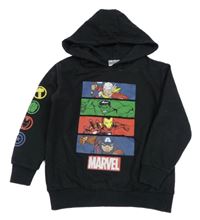 Černá mikina s Avegers a kapucí MARVEL