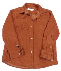 Cihlová manšestrová košile ZARA