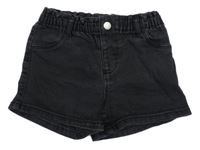 Černošedé paper bag riflové kraťasy PRIMARK