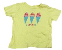 Žluté tričko se zmrzlinami Impidimpi