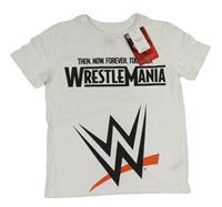 Bílé tričko s logem wrestlingu Nutmeg