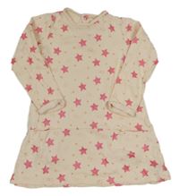Meruňkové teplákové šaty s hvězdami Mothercare