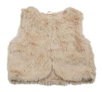Růžová kožešinová podšitá vesta H&M