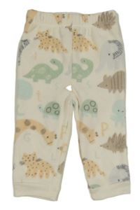 Smetanové fleecové tepláky se zvířaty George