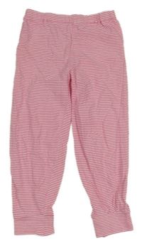 Růžovo-bílé pruhované pyžamové kalhoty TCM