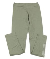 Zelenošedé legíny s nápisem Page One Young