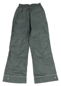 Tmavokhaki šusťákové nepromokavé kalhoty Pocopiano