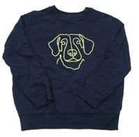 Tmavomodrá mikina se psem