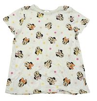 Smetanové puntíkaté tričko s Minnie Disney