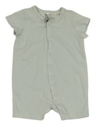 Mátový bavlněný kraťasový overal H&M