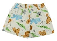 Světlebéžové kraťasy se zvířaty