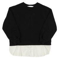 Černá mikina s mašlí a halenkou H&M