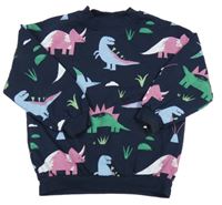 Tmavomodrá mikina s dinosaury George