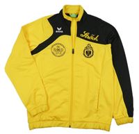 Hořčicovo-černá sportovní propínací mikina s potiskem Jako