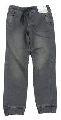 Šedé slim cuff rifle Denim Co.