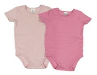2x žebrované body - světlerůžové + růžové 