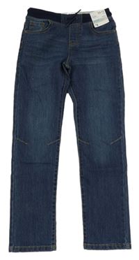 Nové - tmavomodré skinny rifle s úpletovým pasem Denim Co.