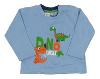 Světlemodrá mikina s dinosaury zn. Ergee