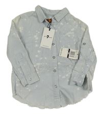 Nové - světlemodrá flekatá halenka