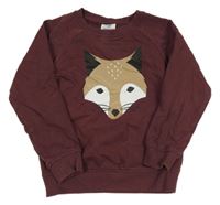 Vínová mikina s liškou Topolino