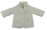 Smetanová šusťáková zateplená bunda s logem Benetton