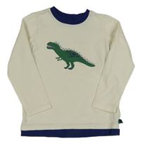 Smetanovo-tmavomodré triko s dinem 