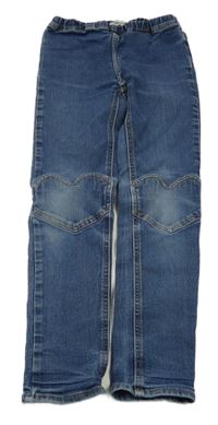 Tmavomodré džegíny se srdíčky 