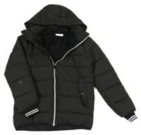Černá šusťáková zimní bunda s kapucí H&M