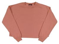 Růžová crop mikina New Look
