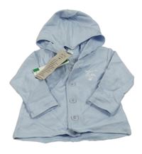 Nové - světlemodrá lehká propínací mikina kapucí Benetton