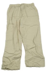 Světlebéžové lněné kalhoty George