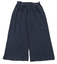 Tmavomodré vzorované široké kalhoty Pep&Co