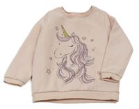 Světlerůžová mikina s jednorožcem F&F