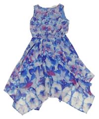 Lila-fialové šifonové šaty s motýlky H&M