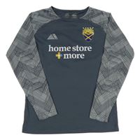 Tmavošedé sportovní triko s nápisem a erbem 
