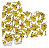 Bílo-žluté chlupaté pyžamo s Pikachu H&M