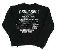 Černá mikina s nápisy Dsquared