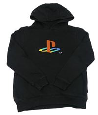 Černá mikina s logem a kapucí - Playstation George