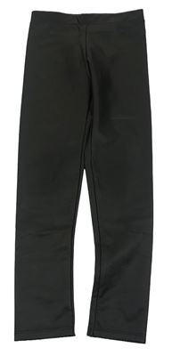 Černé koženkové legíny H&M