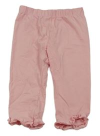 Růžové crop legíny s volánky LC Waikiki